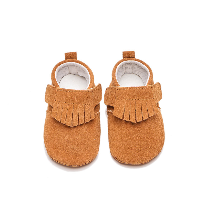 Spring Autumn Genuine Leather Baby Moccasins – Breathable Soft Sole Fringe Round Toe First Walker Shoes