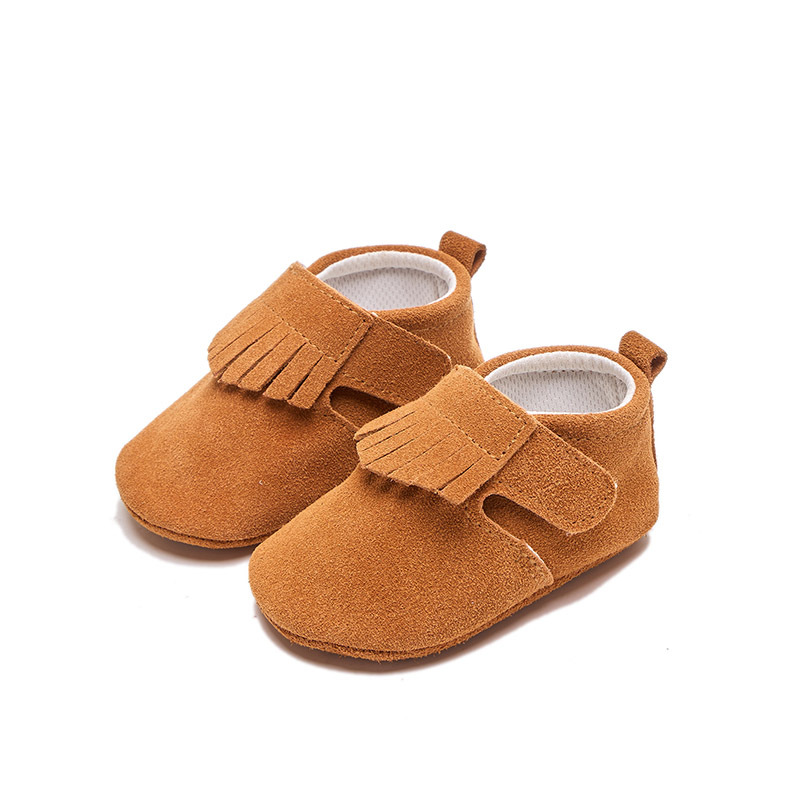 Spring Autumn Genuine Leather Baby Moccasins – Breathable Soft Sole Fringe Round Toe First Walker Shoes