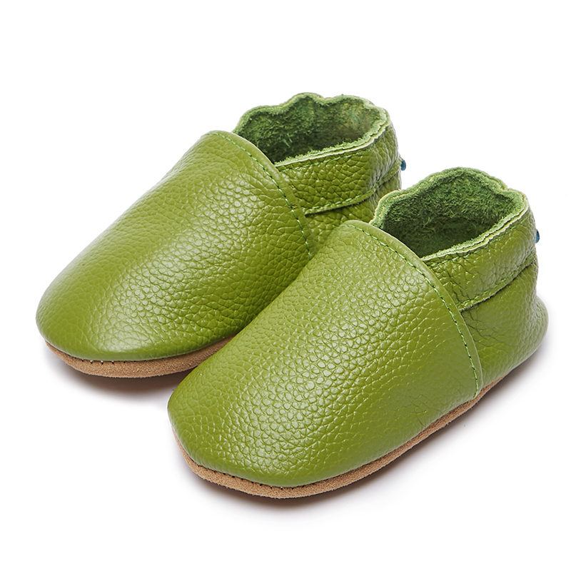 Comfy slip on infant shoes full range colors of Genuine leather soft baby shoes