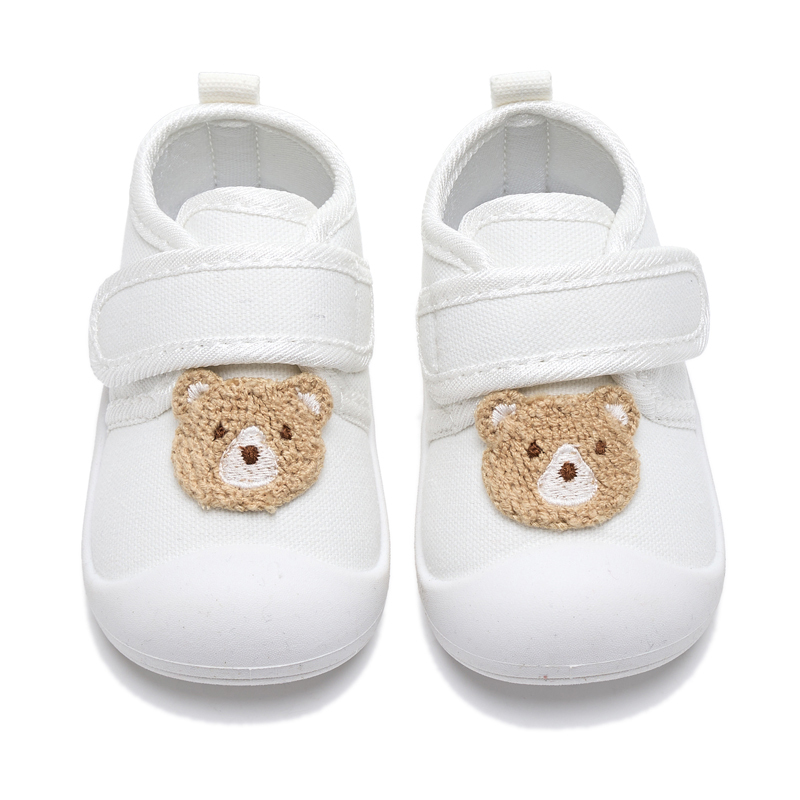 Toddler Cartoon Bear Walking Shoes, Anti-Kick Toe Design, Lightweight and Breathable, Soft Sports Casual Footwear