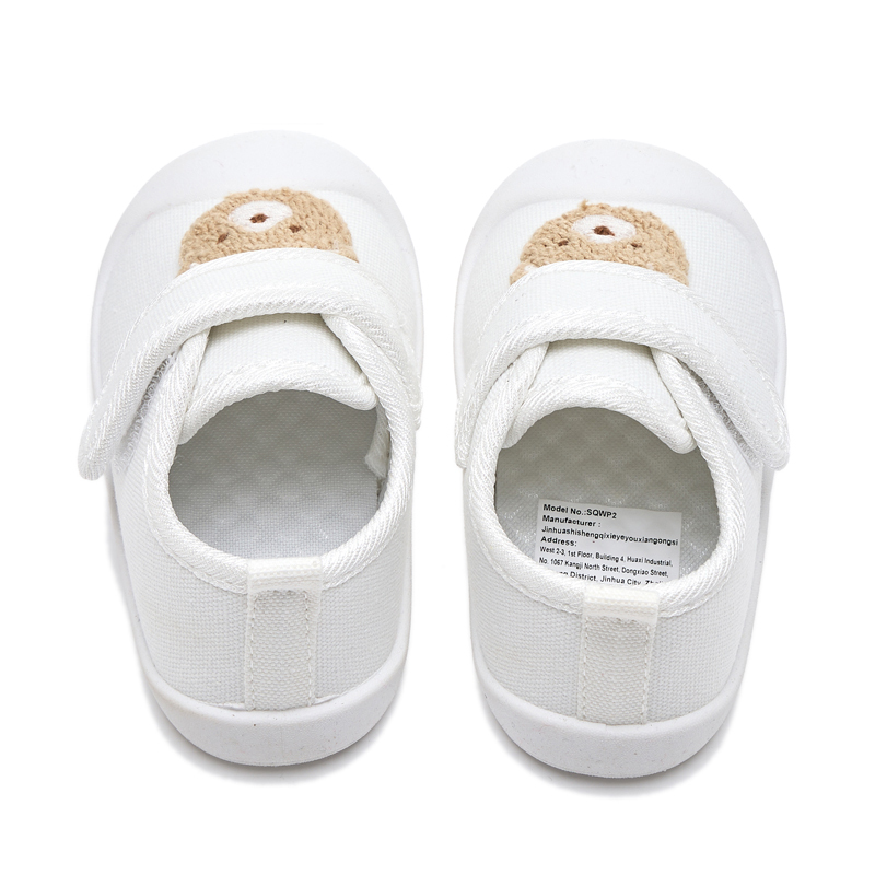 Toddler Cartoon Bear Walking Shoes, Anti-Kick Toe Design, Lightweight and Breathable, Soft Sports Casual Footwear