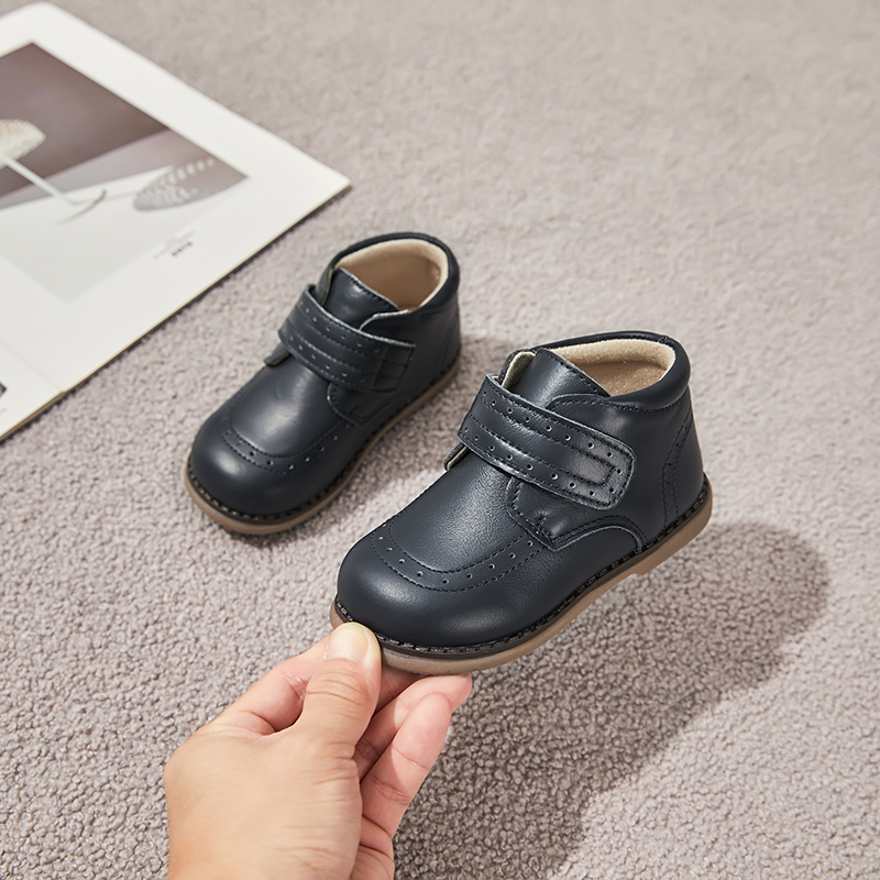 Toddler Boys Girls  Ankle Boots with Velcro Strap Casual Soft Sole Kids Shoes