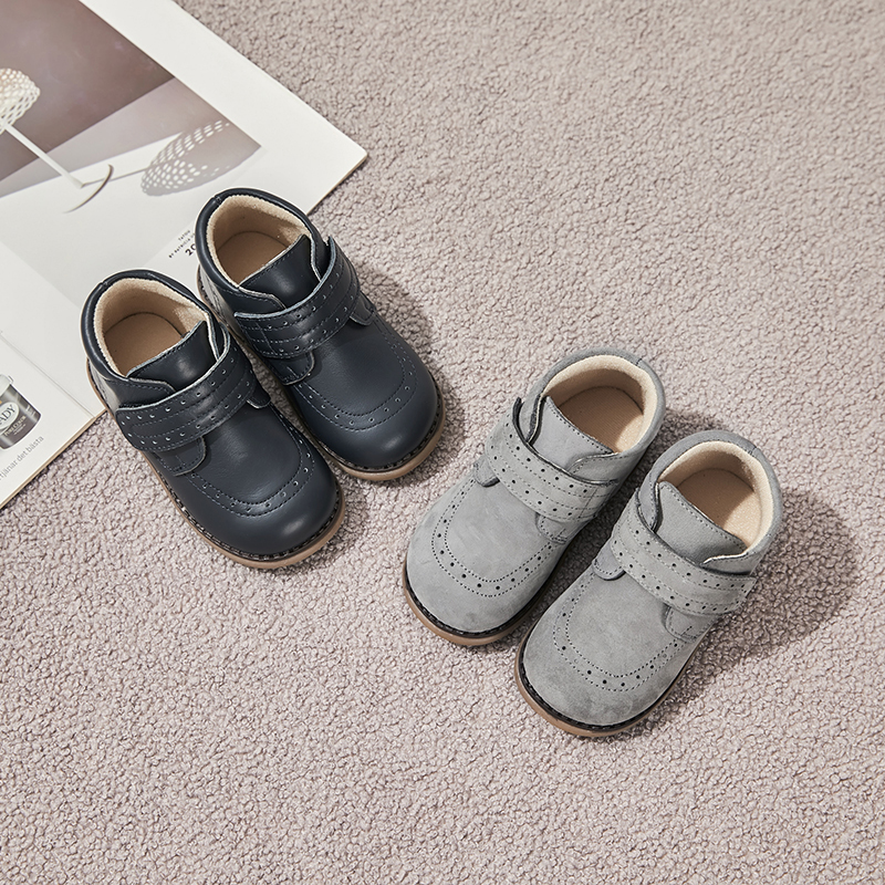 Toddler Boys Girls  Ankle Boots with Velcro Strap Casual Soft Sole Kids Shoes
