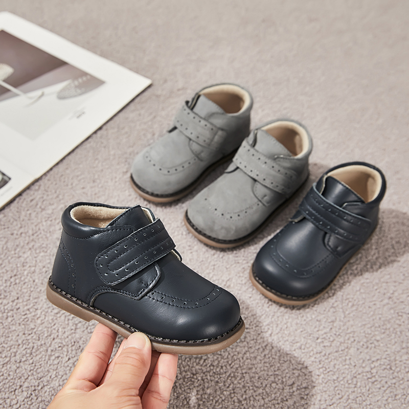 Toddler Boys Girls  Ankle Boots with Velcro Strap Casual Soft Sole Kids Shoes