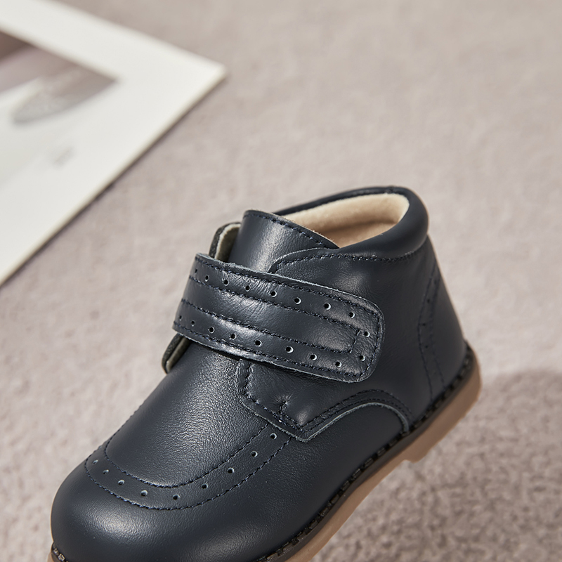 Toddler Boys Girls  Ankle Boots with Velcro Strap Casual Soft Sole Kids Shoes