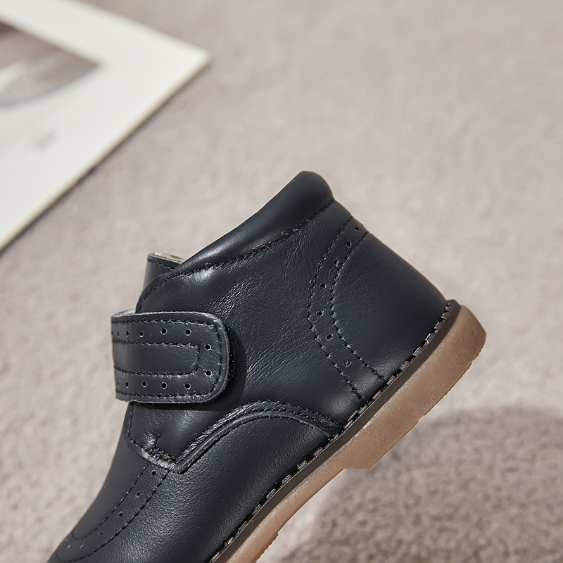 Toddler Boys Girls  Ankle Boots with Velcro Strap Casual Soft Sole Kids Shoes