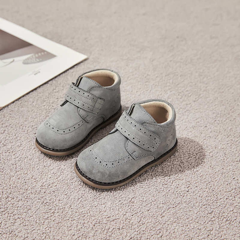 Toddler Boys Girls  Ankle Boots with Velcro Strap Casual Soft Sole Kids Shoes