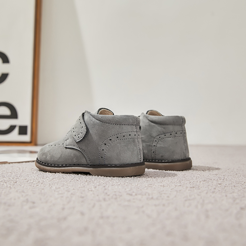 Toddler Boys Girls  Ankle Boots with Velcro Strap Casual Soft Sole Kids Shoes
