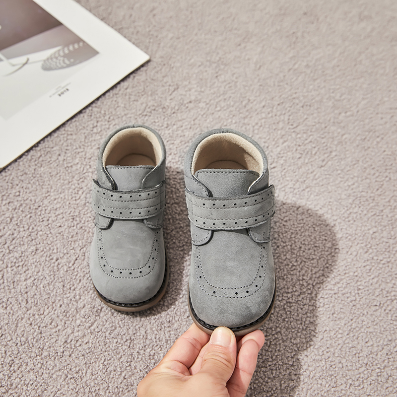 Toddler Boys Girls  Ankle Boots with Velcro Strap Casual Soft Sole Kids Shoes