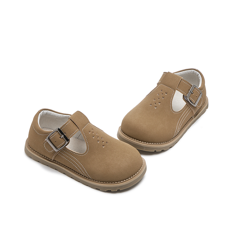 T bar kids shoes breathable toddler leather shoes for spring and autumn