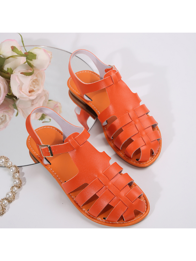 Women's Closed Toe Fisherman Sandals Summer Flat Roman Style Woven Sandals Breathable Casual Walking Shoes
