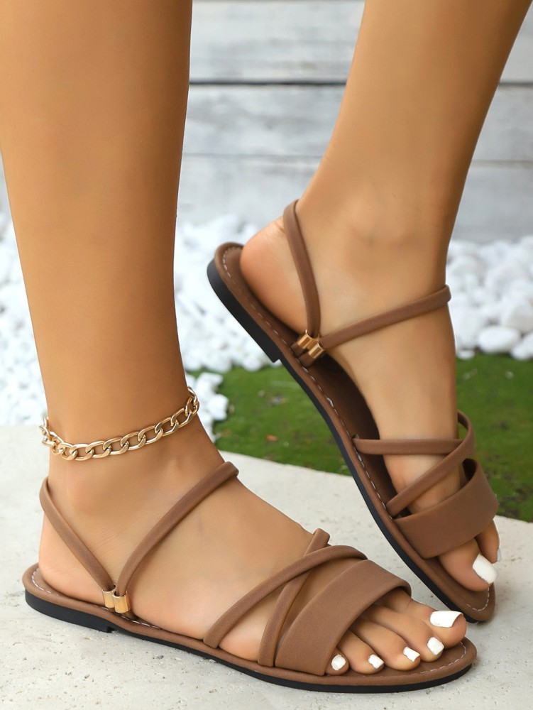 Women's Crisscross Strap Flat Sandals