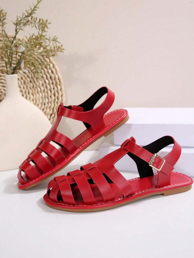 Women's Closed Toe Fisherman Sandals Summer Flat Roman Style Woven Sandals Breathable Casual Walking Shoes