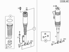 Factory Direct Rear Shock Absorber for Mercedes S320 Models Best Quality New Hot Selling
