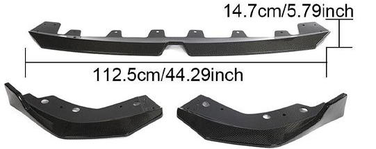 Carbon Fiber Parts Modified Carbon Fiber Front Shovel Three-piece Front Lip Suitable for 22-23 BMW 3 Series G20 Four-door