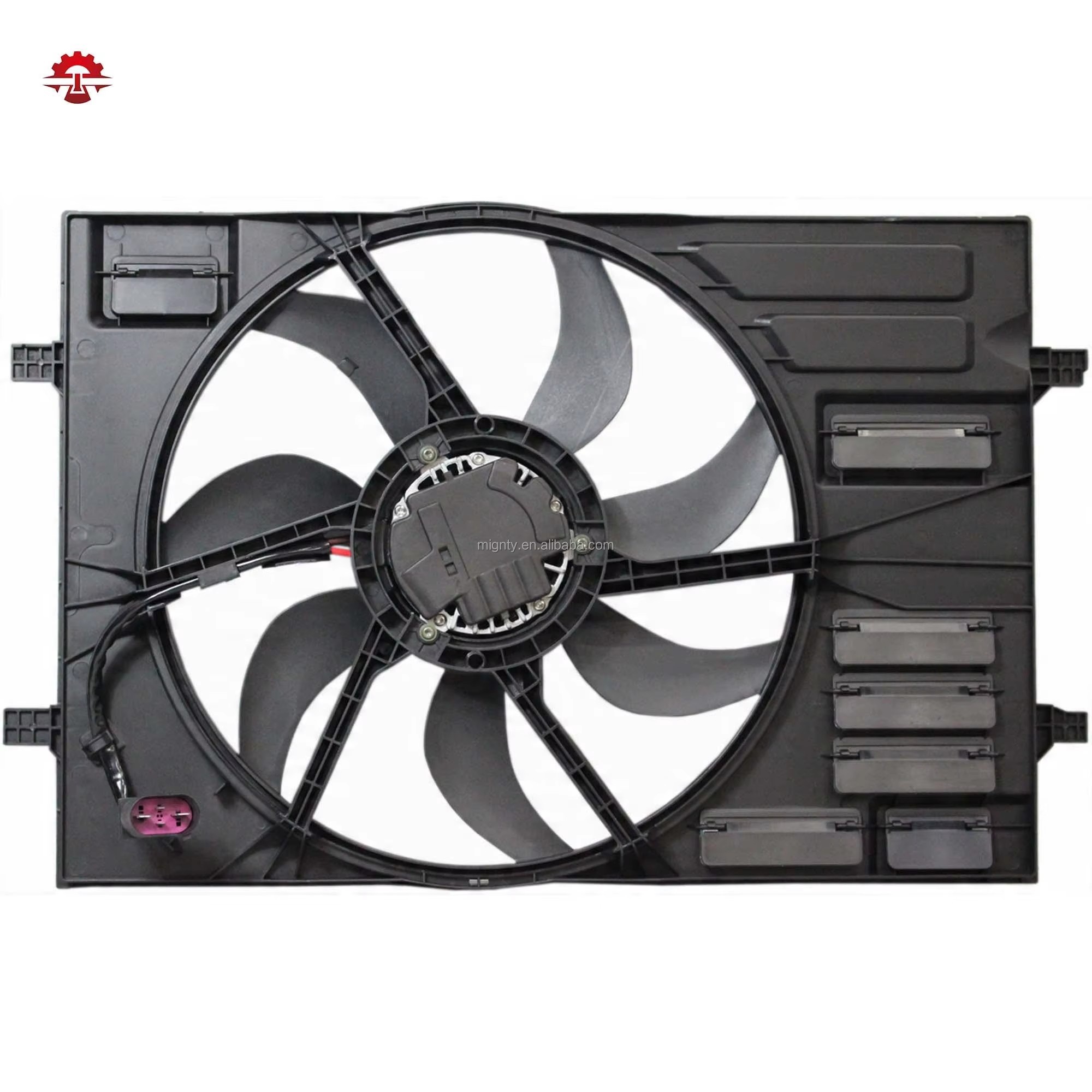 Radiator Cooling Fan Assembly for VW Volkswagen Golf GTI / Audi A3 A3S | Replace OE 5Q0121203CL