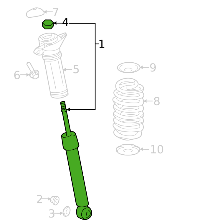2020-2022 TOYOTA COROLLA LE 1.8 SEDAN REAR LEFT&RIGHT SHOCK STRUT ABSORBER OEM  48530-80A94