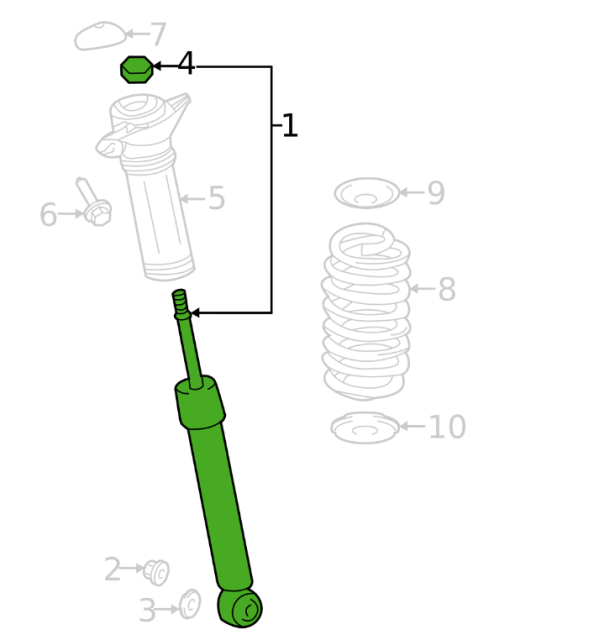 2020-2022 TOYOTA COROLLA LE 1.8 SEDAN REAR LEFT&RIGHT SHOCK STRUT ABSORBER OEM  48530-80A94