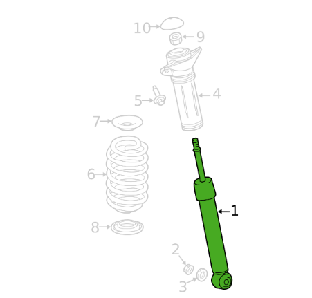 Car Shock Absorber for Toyota C-HR 2016-2023 ASSY SHOCK REAR RH/LH 48530-80A33