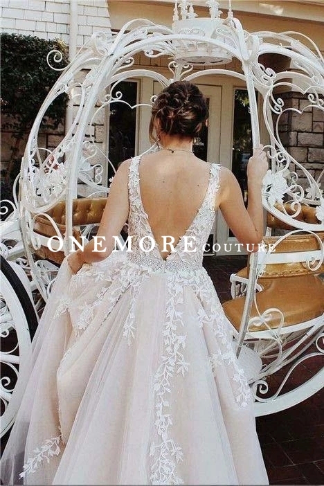 Champagne Beaded Tulle Evening Dress with Ivory Lace