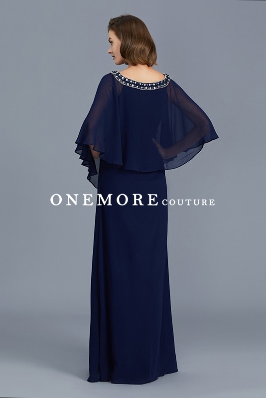 Fake Two Pieces Style Mother of Bride Dress with Sleeves