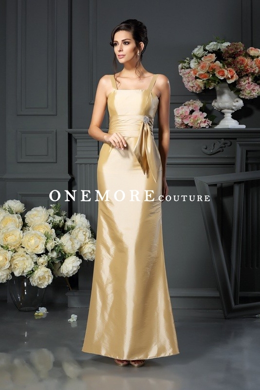 A Line Pale Yellow Taffeta Mother of Bride Dresses with Jacket