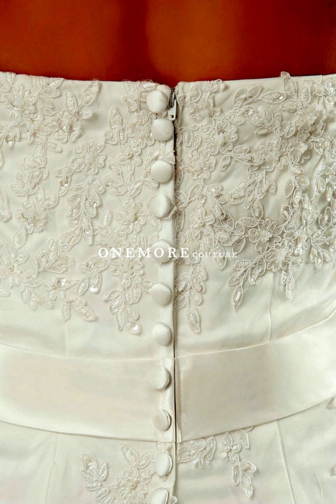 A Line Ankle Length Sleeveless Lace Wedding Dresses