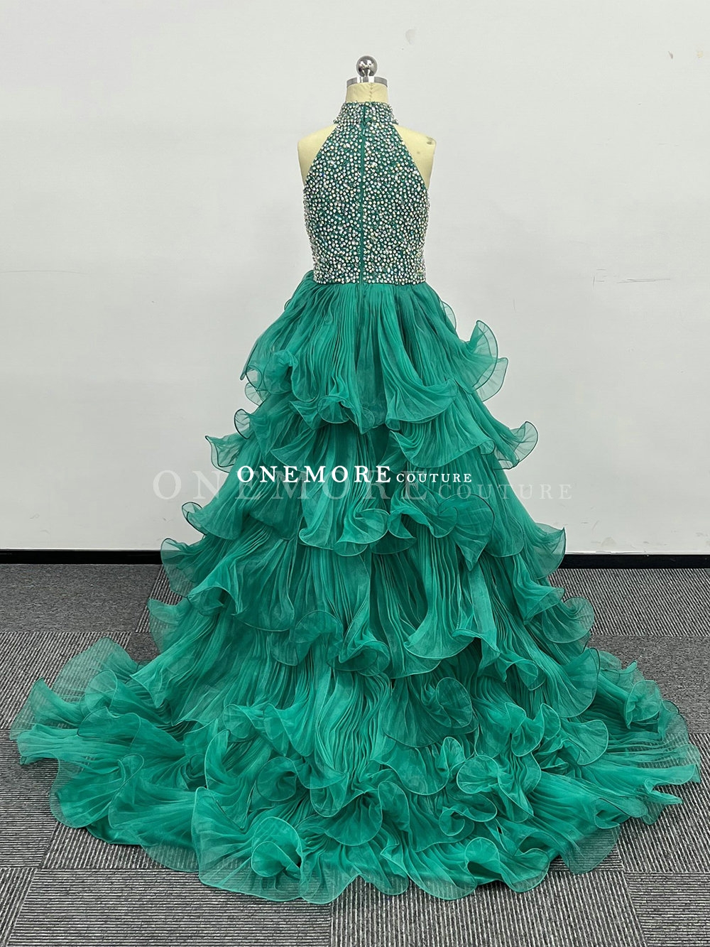 emerald green pageant dress Ashley Lauren 11634 Formal Dress Emerald 6 / Emerald main image 1