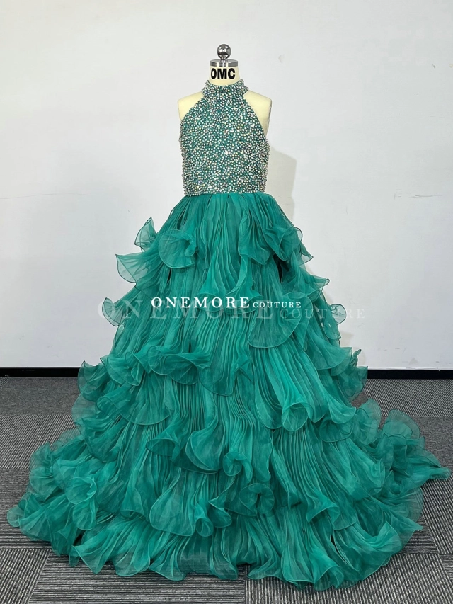 green emerald velvet dress Amazon.com: GZCYL Emerald Green Pageant Dress for Girls Sparkly Girls  Christmas Dress Long Sleeves Flower Girl: Clothing, Shoes & Jewelry main image 1