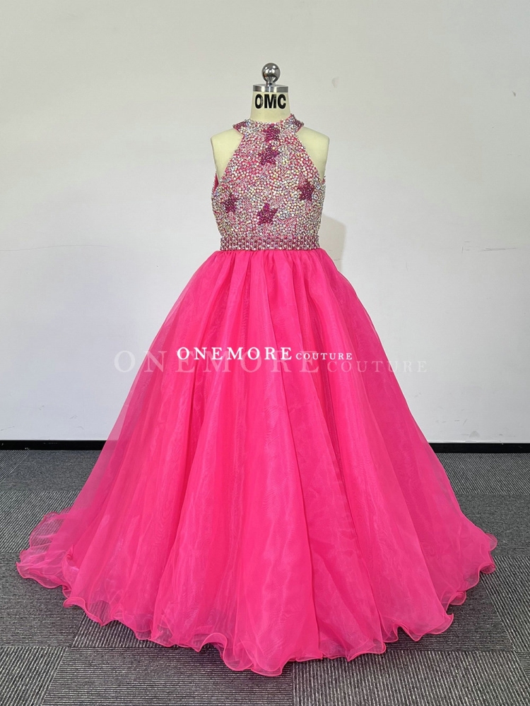 RTS Hot Pink Organza Gown