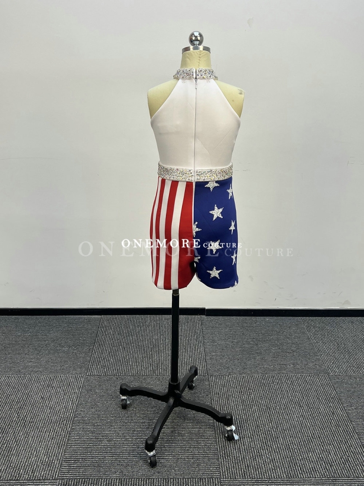 Scuba Red White Blue Fun Fashion with Cape