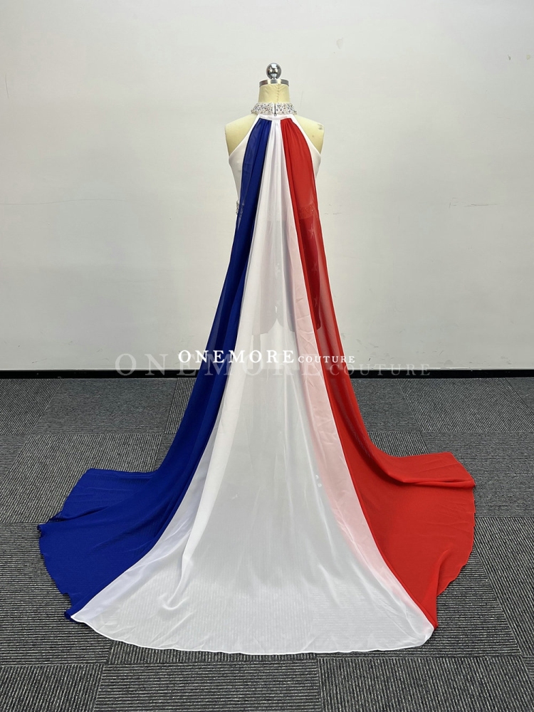 Scuba Red White Blue Fun Fashion with Cape
