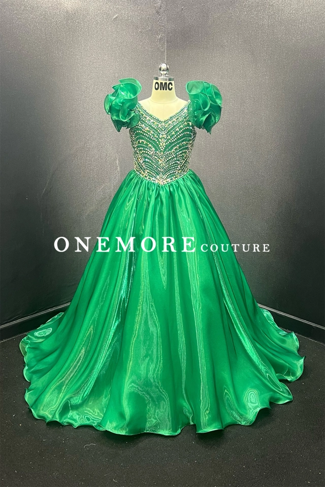 green midi dress river island Glitz Beaded Bodice Little Girls' Naturals Cupcake Pageant Dress –  CupcakePageantDress main image 1