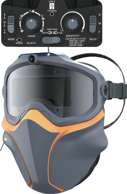 Auto-Darkening Welding Goggles GLG04-GM04 by Goldland