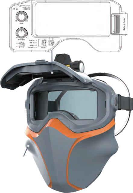 Flip Auto-Darkening Welding Goggles GLGO3-GM03 by Goldland