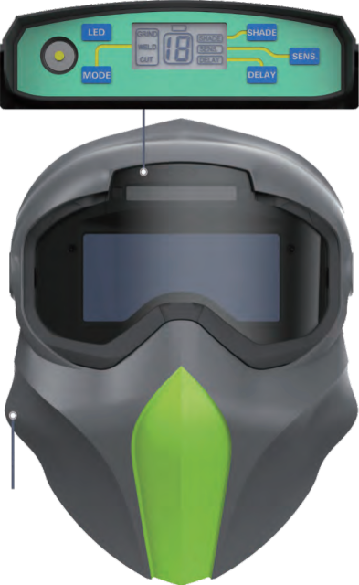 Auto-Darkening Welding Goggles GLG01H-GM02 by Goldland