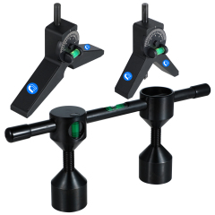 Magnetic Centering Head, Pipefitter Tools Y-Shape w/Adjustable Dial Bubble Protractor, Flange Aligner Will Fit Flanges with Holes From 1/2” to 1-7/16” Diameter Threaded Pipe Flange Leveler Set by Goldland