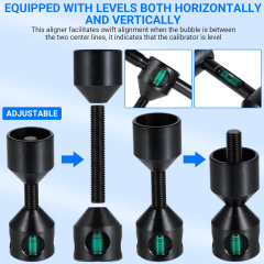 Magnetic Centering Head, Pipefitter Tools Y-Shape w/Adjustable Dial Bubble Protractor, Flange Aligner Will Fit Flanges with Holes From 1/2” to 1-7/16” Diameter Threaded Pipe Flange Leveler Set by Goldland