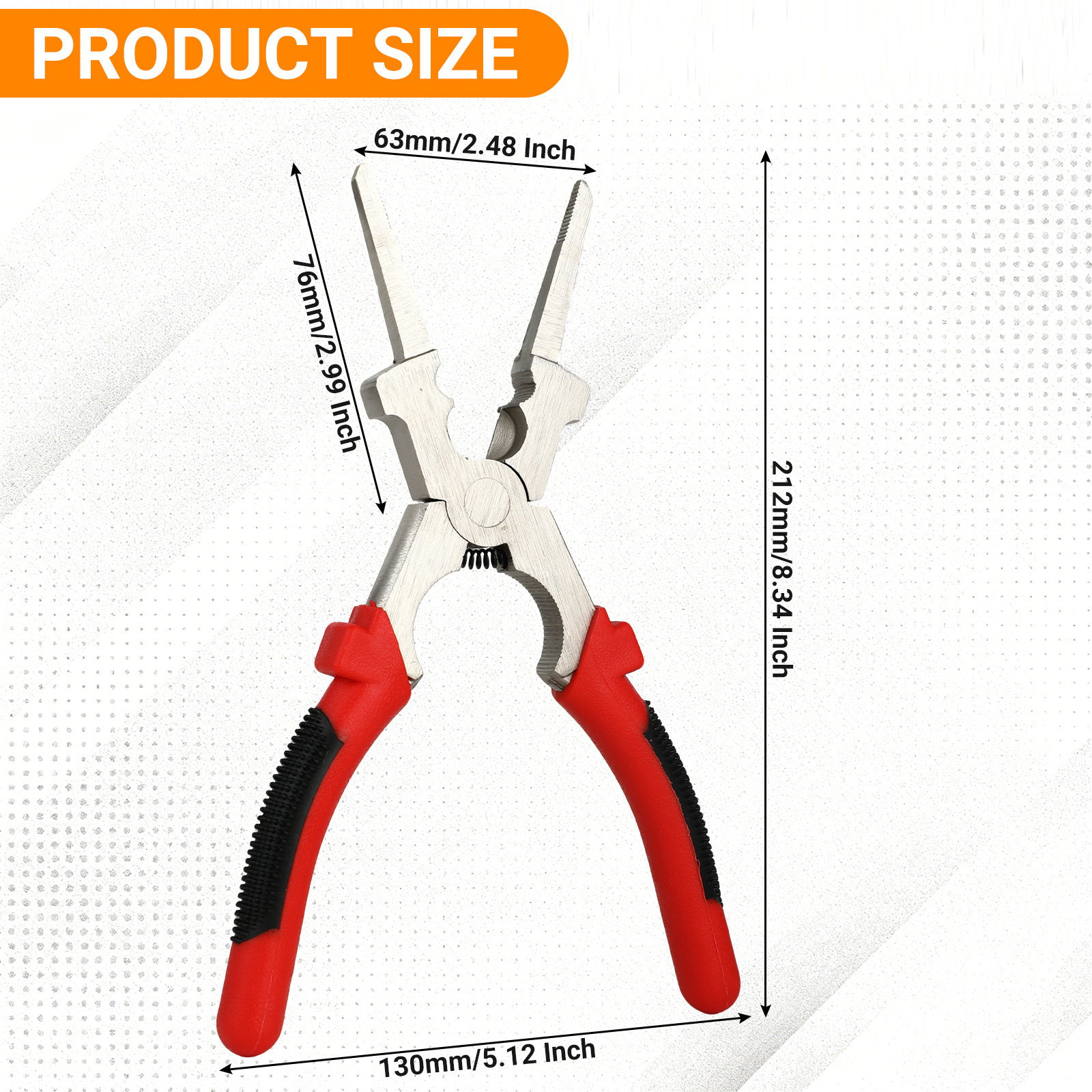 8" MIG Welding Pliers with Nickel-Plated Rust-Resistant Finish High-Carbon Steel Tool with Insulated Handle for Welding, Electrical, Mechanical & Home Use by Goldland