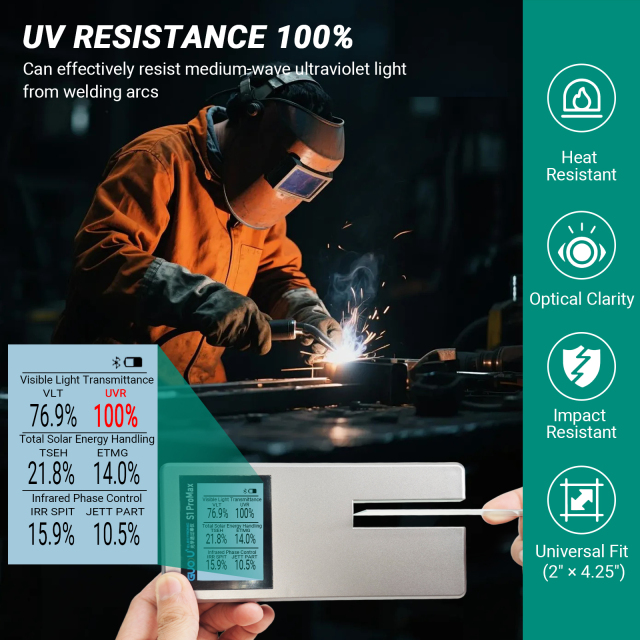 UV-Resistant Welding Helmet Replacement Lens, 2"x4.25", 20 pcs by Goldland
