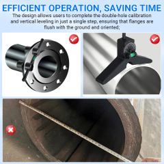 Magnetic Centering Head, Pipefitter Tools Y-Shape w/Adjustable Dial Bubble Protractor, Flange Aligner Will Fit Flanges with Holes From 1/2” to 1-7/16” Diameter Threaded Pipe Flange Leveler Set by Goldland