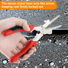 8" MIG Welding Pliers with Nickel-Plated Rust-Resistant Finish High-Carbon Steel Tool with Insulated Handle for Welding, Electrical, Mechanical & Home Use by Goldland