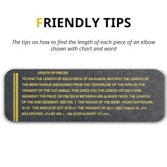 Pipe Measure Tool Wrap Around Tape, Flex Angle Measuring and Marking Gauge for 3" to 10" Diameter Small Yellow by Goldland