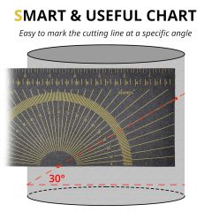 Pipe Measure Tool Wrap Around Tape, Flex Angle Measuring and Marking Gauge for 3" to 10" Diameter Small Yellow by Goldland