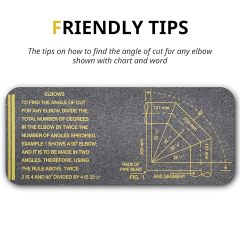 Pipe Measure Tool Wrap Around Tape, Flex Angle Measuring and Marking Gauge for 3" to 10" Diameter Small Yellow by Goldland