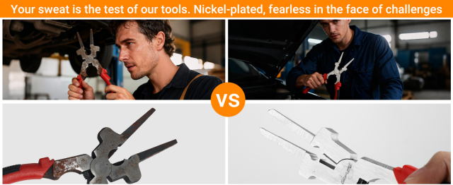 8" MIG Welding Pliers with Nickel-Plated Rust-Resistant Finish High-Carbon Steel Tool with Insulated Handle for Welding, Electrical, Mechanical & Home Use by Goldland