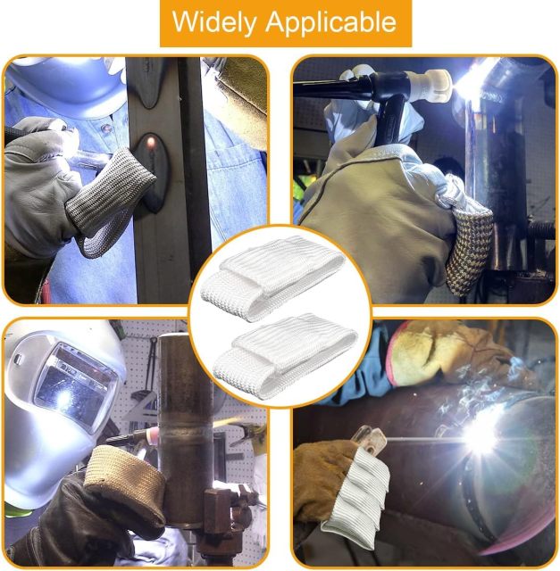 Tigraphic Arc Heat Shield Bundle, 1.96in X 4.13in & 2.36in X 4.13in, Heavy Duty, Tightly Knitted, Nice Length, Washable, Adjustability by Goldland