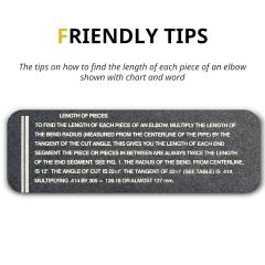 Pipe Measure Tool – Wrap Around Tape, Flex Angle Measuring and Marking Gauge for 6”to 16” Diameter, Pipe Wrap Around Dimensions 5" x 9' (Large) White by Goldland