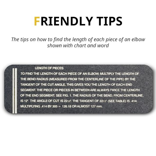 Pipe Measure Tool Wrap Around Tape, Flex Angle Measuring and Marking Gauge for 3" to 10" Diameter Small White by Goldland