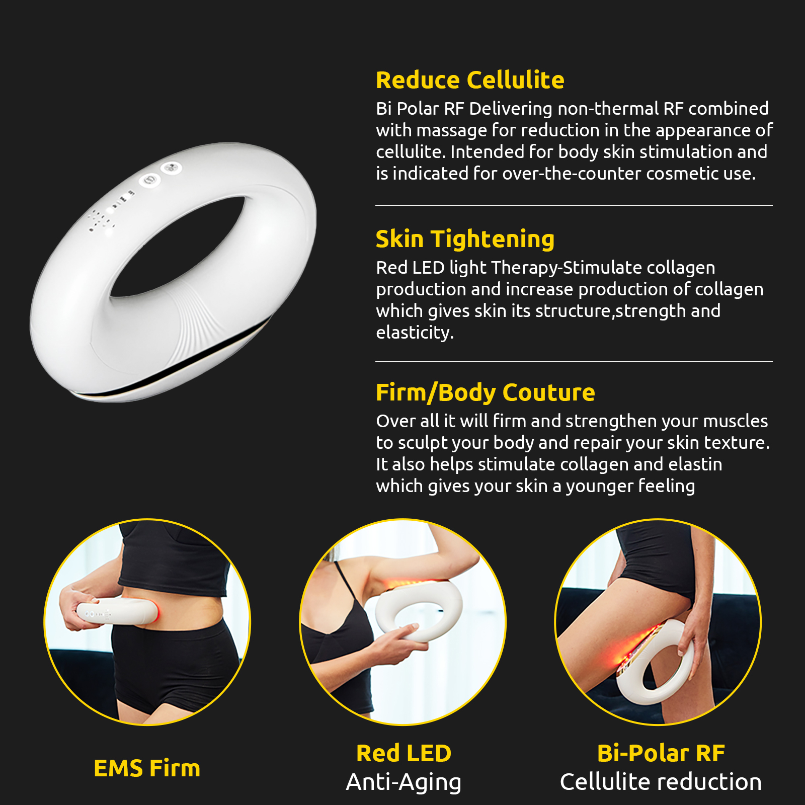 Red Light RF Radio Frequency Fat Iron Device Anti-Aging Face Lifting Korean Skincare Massage Wrinkle Remover